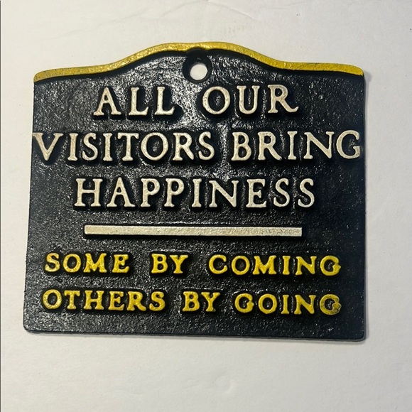 Vintage Black and Yellow Decorative Sign - Picture 3 of 15